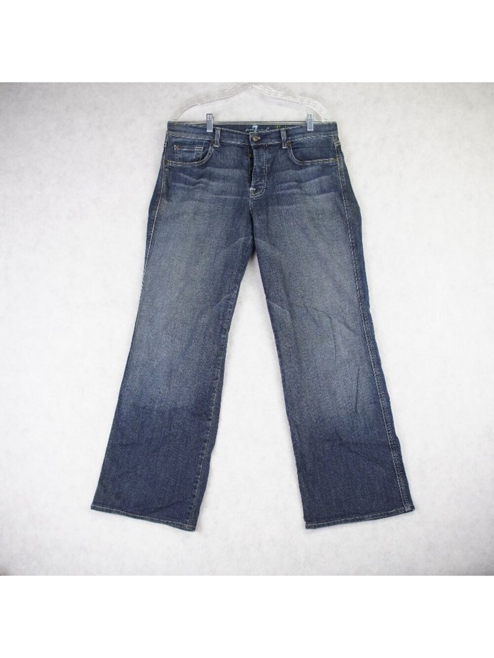 7 For All Mankind Mens Blue 'A' pkt Relaxed Jeans Size W32 x L30 USA Made Y2K